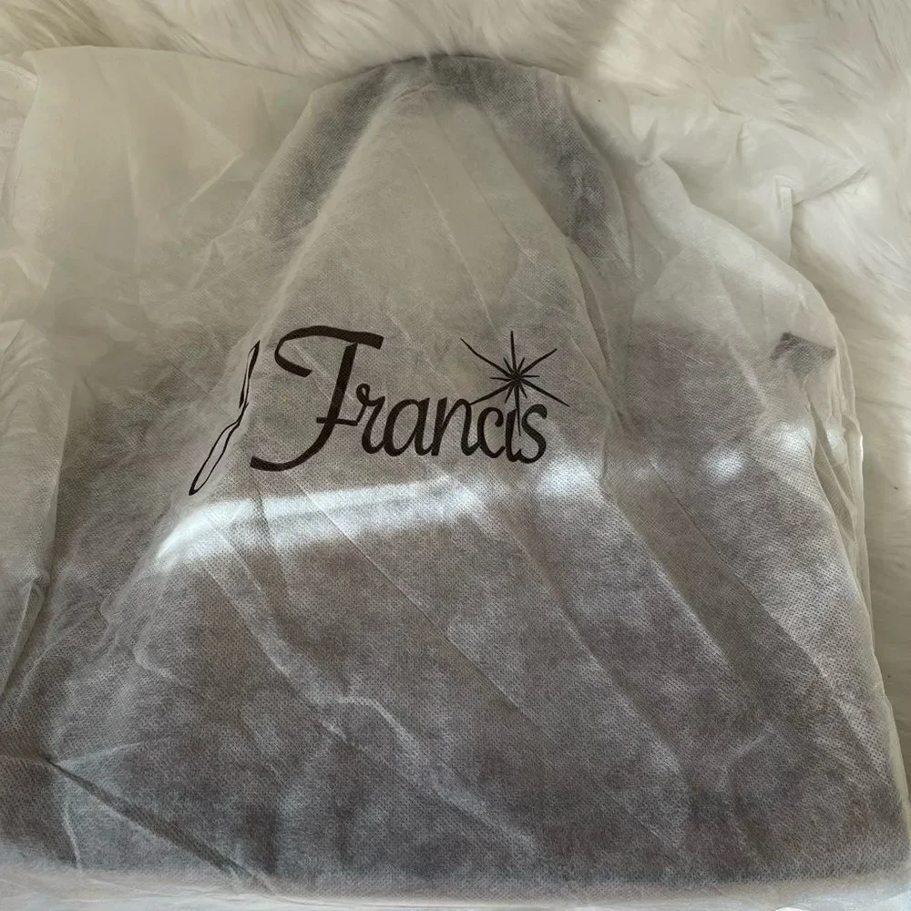NWOT J Francis Brown satchel bag with crocs embossed print on sides & st…